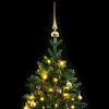 vidaXL Artificial Hinged Christmas Tree 300 LEDs & Ball Set 180 cm