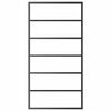 vidaXL Sliding Door ESG Glass and Aluminium 102x205 cm Black