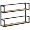 vidaXL Wall Shelf 80x20x60 cm Rough Mango Wood