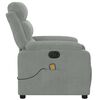 vidaXL Electric Massage Recliner Chair Light Grey Velvet