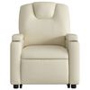 vidaXL Stand up Massage Recliner Chair Cream Faux Leather