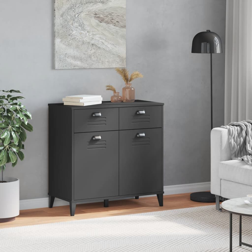 vidaXL Sideboard VIKEN Anthracite Grey 80x40x80 cm Engineered Wood