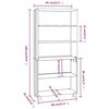 vidaXL Highboard HAMAR Solid Wood Pine Dark Grey