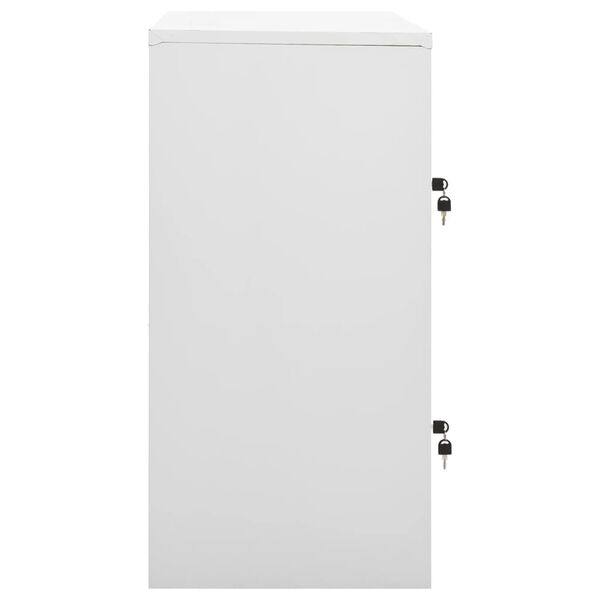 vidaXL Locker Cabinet Light Grey and Green 90x45x92.5 cm Steel