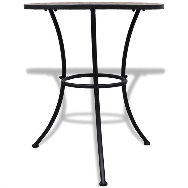 vidaXL 3 Piece Bistro Set Ceramic Tile Terracotta