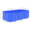 vidaXL Swimming Pool with Steel Frame 400x207x122 cm Blue
