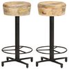 vidaXL Bar Stools 2 pcs 66 cm Solid Mango Wood