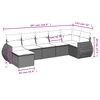 vidaXL 7 Piece Garden Sofa Set with Cushions Beige Poly Rattan