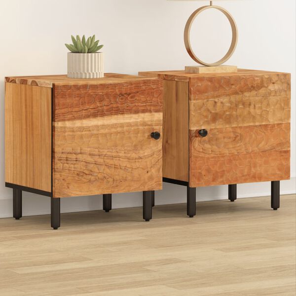 vidaXL Bedside Cabinets 2 pcs 40x33x46 cm Solid Wood Acacia