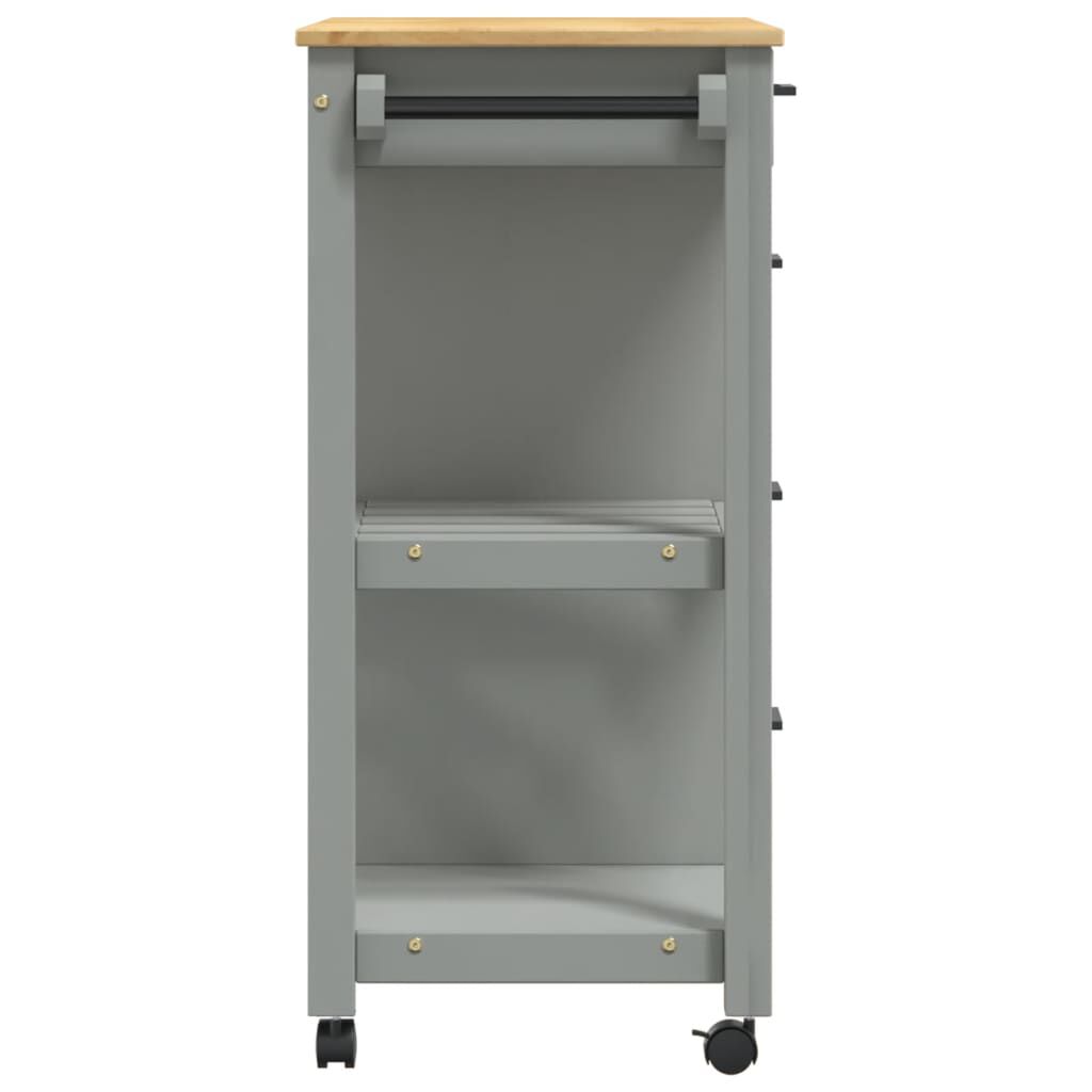 vidaXL Kitchen Trolley MONZA 84x40x90 cm Solid Wood Pine