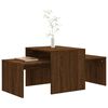 vidaXL Coffee Table Set Brown Oak 100x48x40 cm Engineered Wood