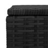 vidaXL Garden Storage Box Black 150x50x60 cm Poly Rattan