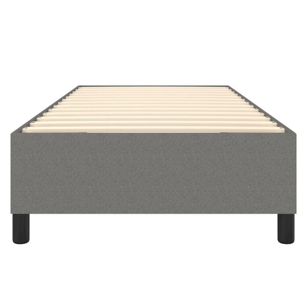 vidaXL Bed Frame without Mattress Dark Grey Twin XL Fabric (US Only)