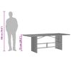 vidaXL Garden Table with Glass Top Grey 190x80x75 cm Poly Rattan