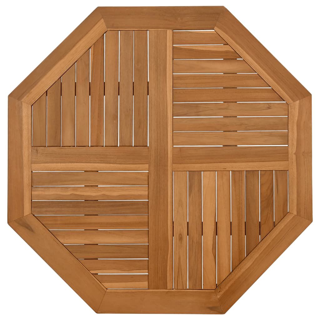vidaXL Table Top 90x90x2.5 cm Octagonal Solid Wood Teak