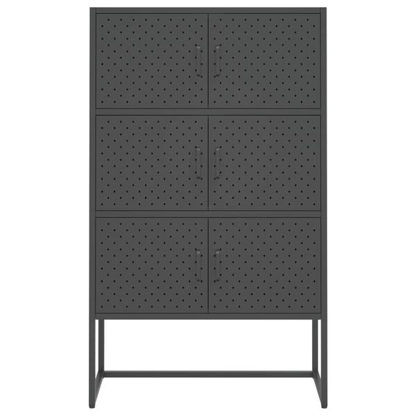 vidaXL Highboard Anthracite 80x35x135 cm Steel