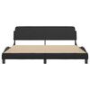 vidaXL Bed Frame "Dover" Black and White 183x213 cm Faux Leather