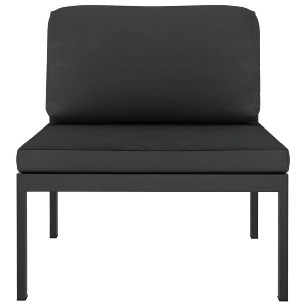 vidaXL 7 Piece Garden Lounge Set with Cushions Aluminium Anthracite