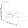 vidaXL Sun Lounger Textilene and Aluminium Black