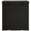 vidaXL Outdoor Garbage Bin Black 78x41x86 cm Polypropylene