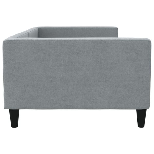 vidaXL Day Bed without Mattress Light Grey 100x190 cm Fabric
