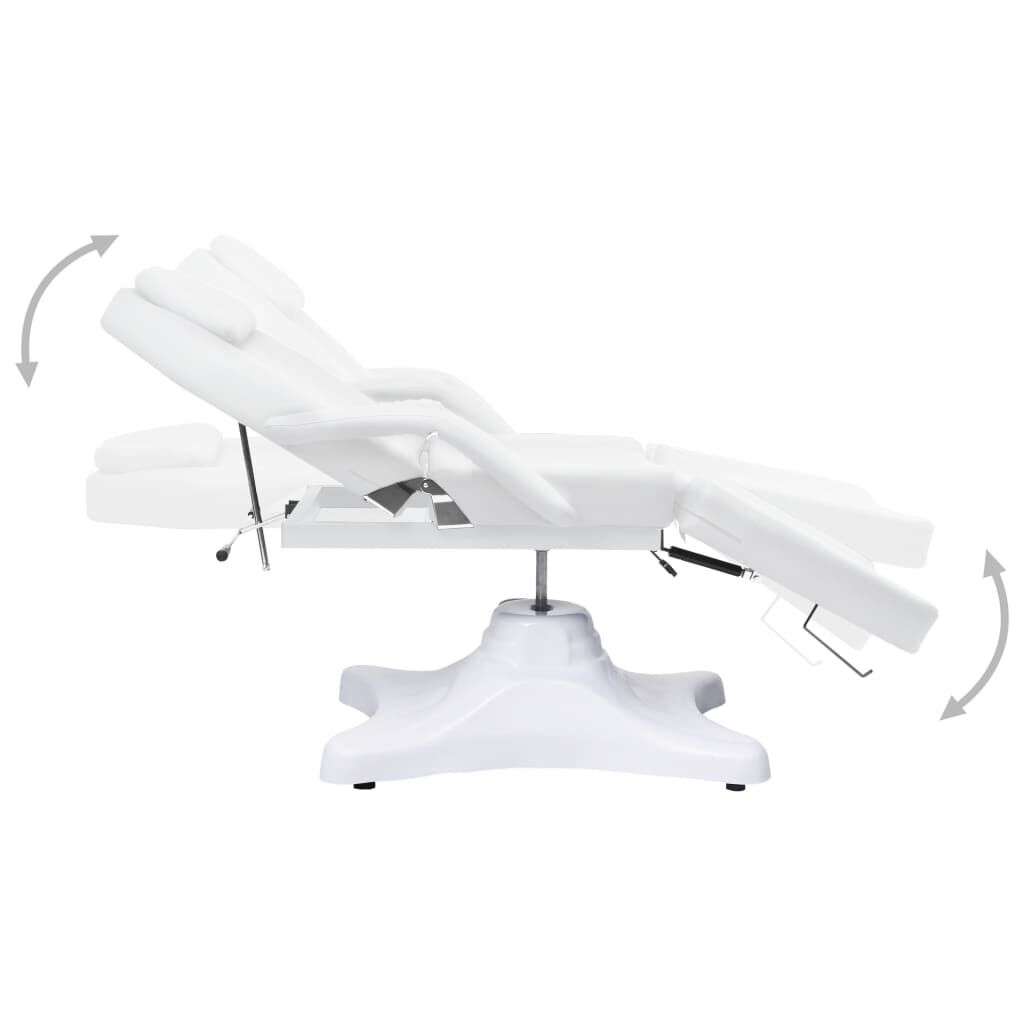 vidaXL Massage Table White 180x62x(86.5-118) cm