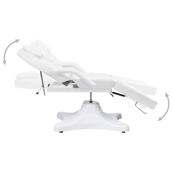 vidaXL Massage Table White 180x62x(86.5-118) cm