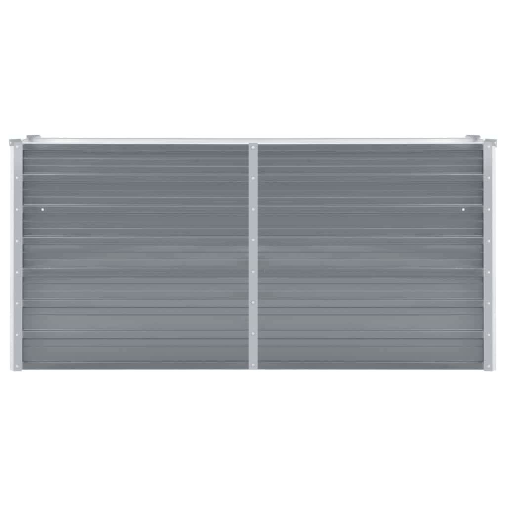 vidaXL Garden Raised Bed Galvanised Steel 160x40x77 cm Grey