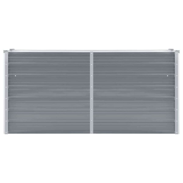 vidaXL Garden Raised Bed Galvanised Steel 160x40x77 cm Grey