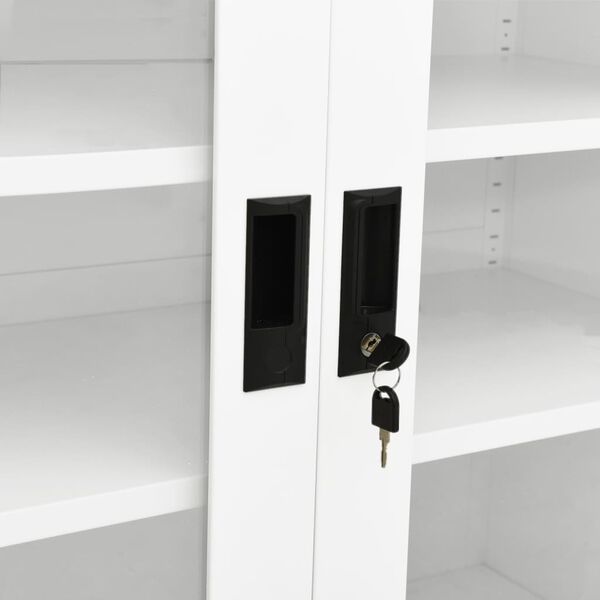 vidaXL Office Cabinet White 90x40x105 cm Steel