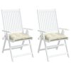vidaXL Chair Cushions 2 pcs Cream White 50x50x7 cm Oxford Fabric
