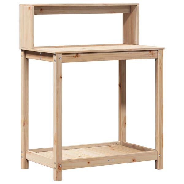 vidaXL Potting Table with Shelves 82.5x50x109.5 cm Solid Wood Pine