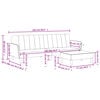 vidaXL 2-Seater Sofa Bed with Footstool Dark Grey Fabric