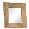 vidaXL Mirror Solid Mango Wood 50x50 cm