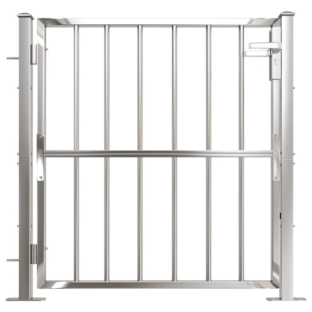 vidaXL Garden Gate 100x100 cm Stainless Steel