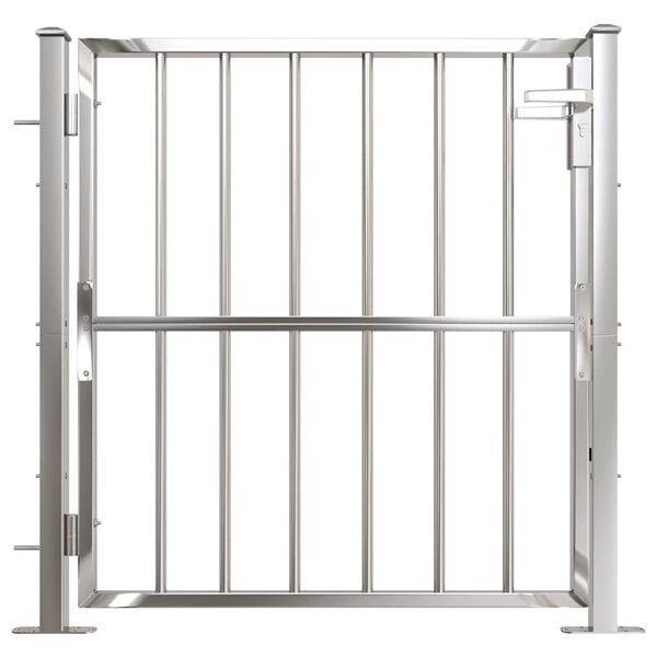 vidaXL Garden Gate 100x100 cm Stainless Steel