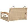 vidaXL Swing Bench Beige 63x62x40 cm Poly Rattan