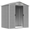 vidaXL Garden Shed Light Grey 191x130x198 cm Galvanised Steel