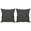 vidaXL 3-Seater Sofa with Pillows&Cushions Dark Grey 210 cm Microfibre Fabric
