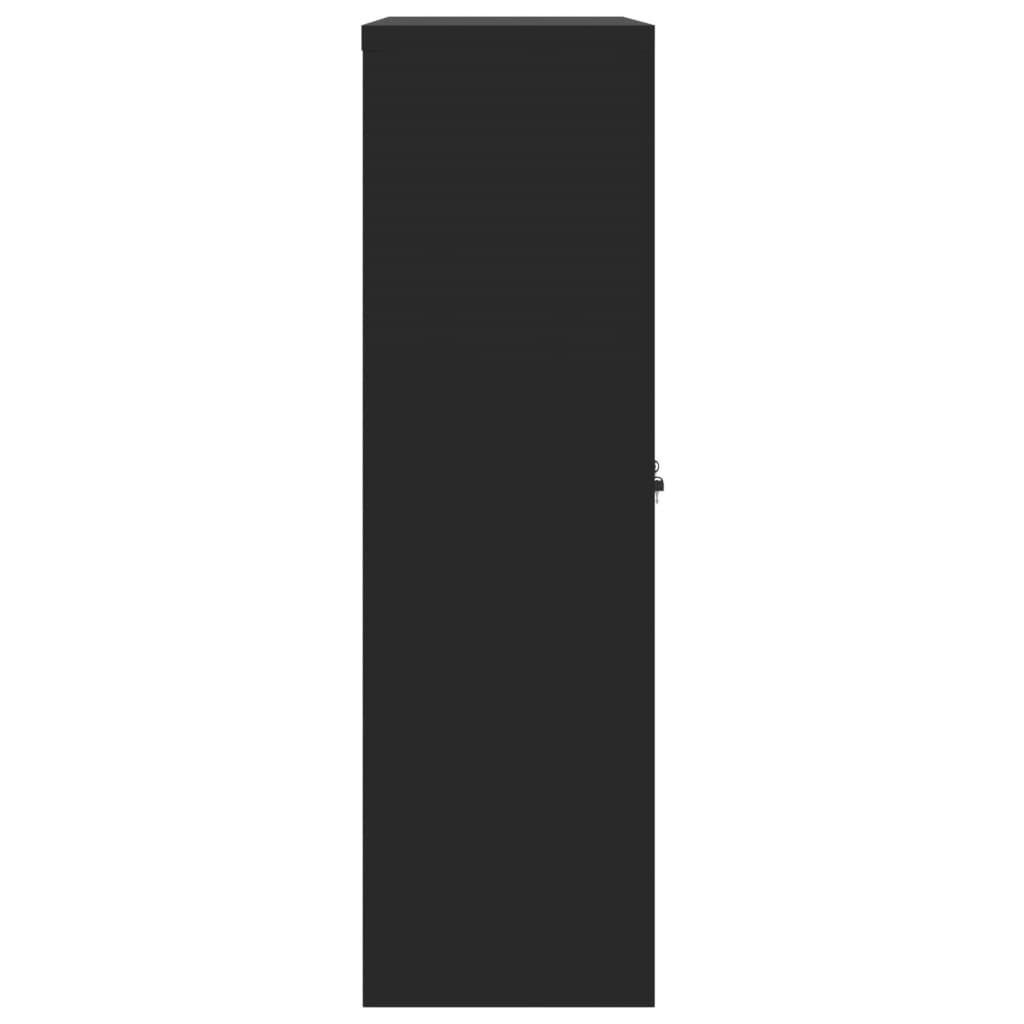 vidaXL File Cabinet Black 90x40x140 cm Steel