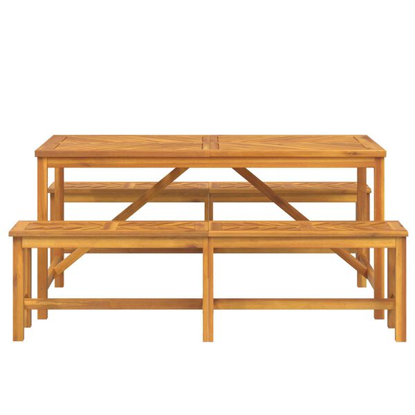 vidaXL 3 Piece Garden Dining Set Solid Wood Acacia