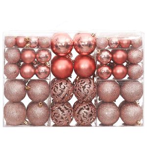 vidaXL Christmas Baubles 100 pcs Pink and Rose 3 / 4 / 6 cm