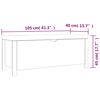 vidaXL Storage Box with Cushion White 105x40x45 cm