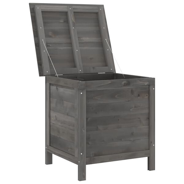vidaXL Garden Storage Box Anthracite 50x49x56.5 cm Solid Wood Fir