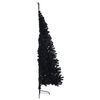 vidaXL Artificial Half Christmas Tree with Stand Black 180 cm PVC