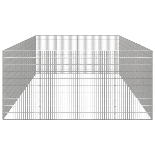vidaXL Free Range Animal Enclosure 24-Panel 54x100 cm Galvanised Iron