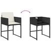 vidaXL 9 Piece Garden Dining Set with Cushions Black Poly Rattan