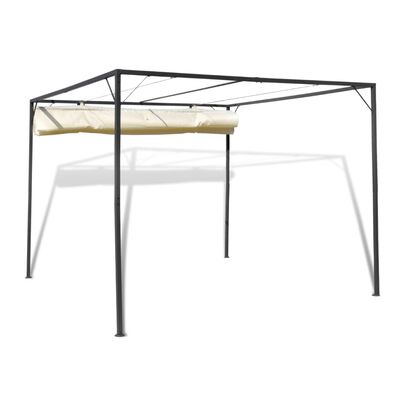 vidaXL Garden Gazebo with Retractable Roof Canopy