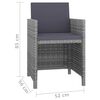 vidaXL 13 Piece Outdoor Dining Set with Cushions Poly Rattan Anthracite