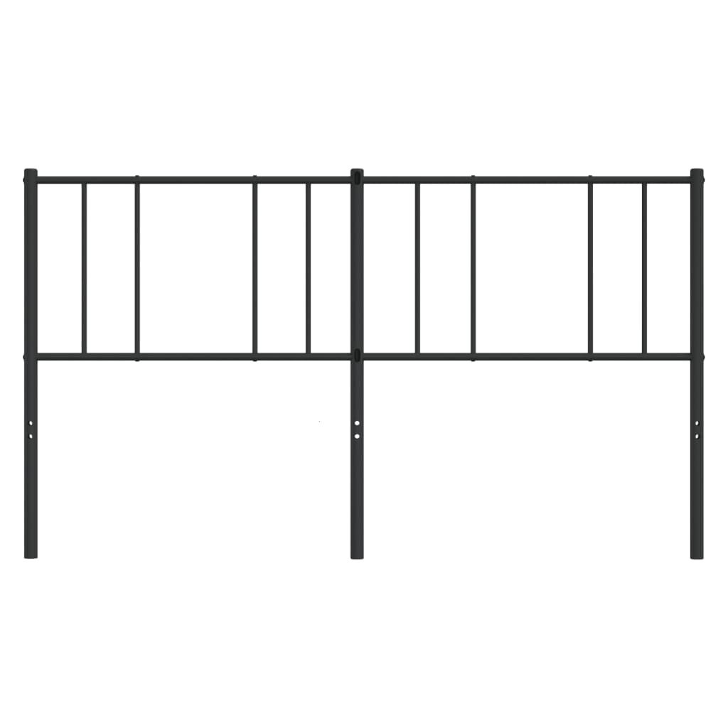 vidaXL Metal Headboard Black 193 cm